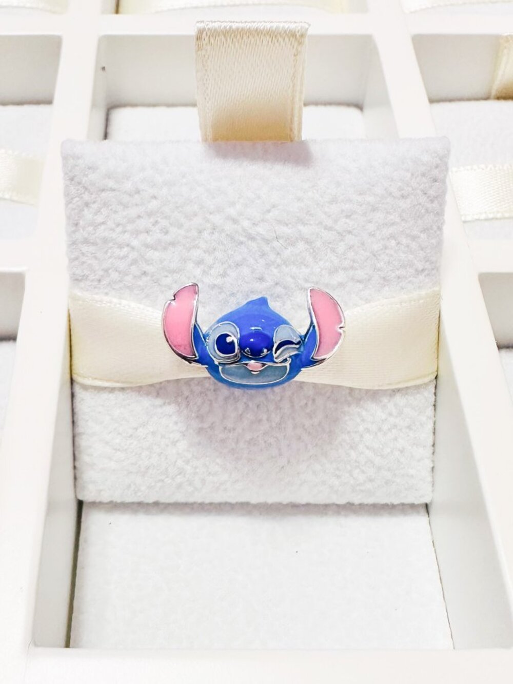 925 Sterling Silver Stitch Face Charm Bead Fits Pandora Bracelets And Bangles